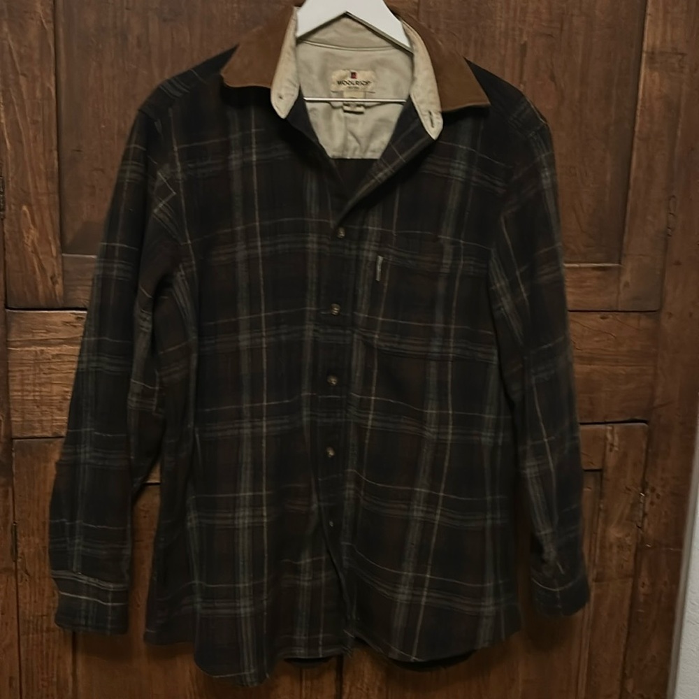 Mens vintage woolrich button down shirt